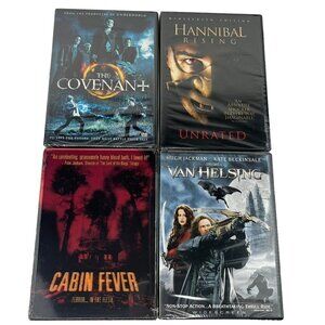 New Sealed Lot of 4 Horror Movies DVDs Cabin Fever Van Helsing Hannibal Scary